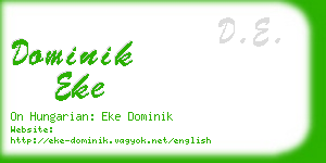 dominik eke business card
